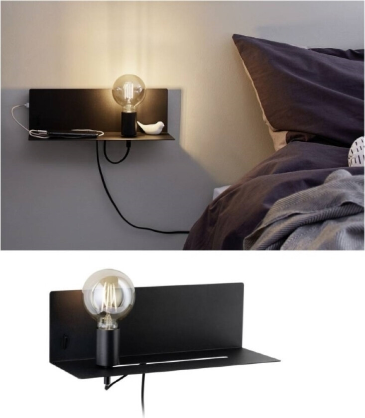 789.20, Overflatebehandlet, E27, IP20, Sort