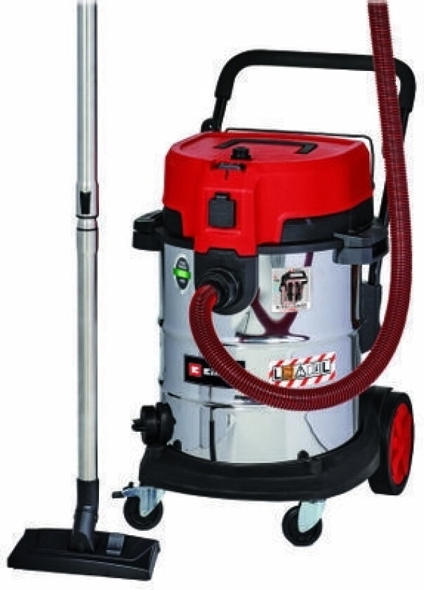 TE-VC 2350 SACL, 1800 W, Tørr & våt, Støv pose, 74 dB, Rød, Rustfritt stål