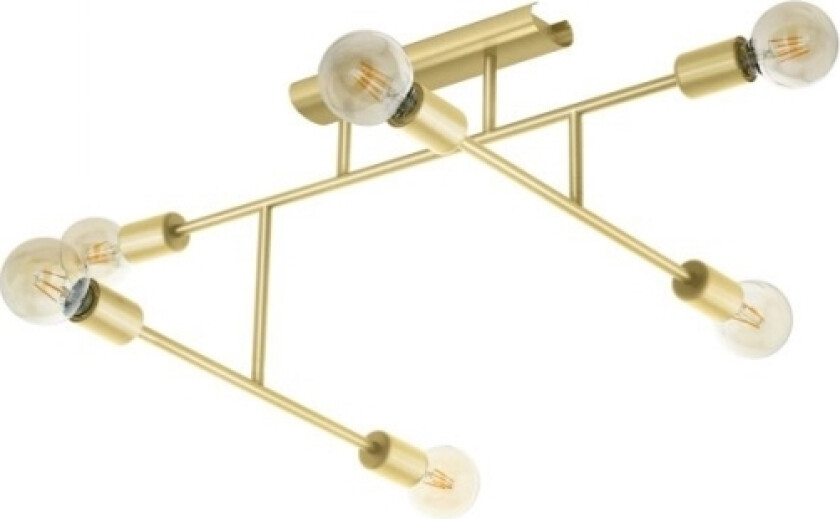 Belsiana 1, 6 ampuller, E27, IP20, Børstet stål