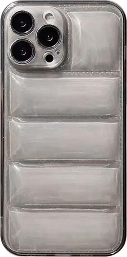 iPhone 14 Pro 3D Fleksibelt Plastdeksel - Svart / Gjennomsiktig