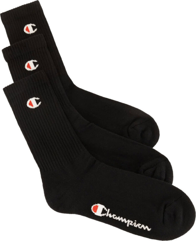 3pk Crew Socks Kk/Black Beauty 39/42