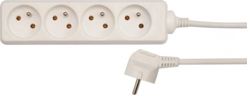 Vorel Elektrisk skjøteledning med jording, 4 stikkontakter, 3 m 72505