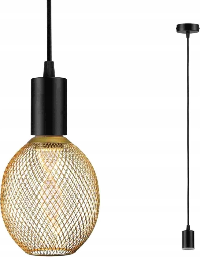 71136 Pendullampe E27 Sort (mat)