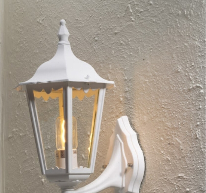 7213-250, Vegglys, Hvit, Hage, Terrasse, Gjennomsiktig, 1 ampuller, Klar