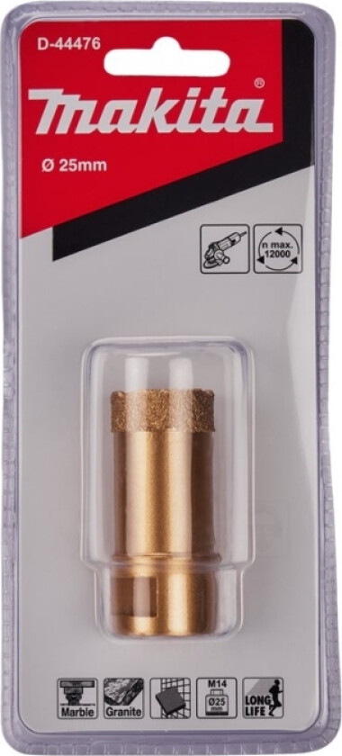- Diamantborspiss - for keramisk, porselen, granitt, marmor - 25 mm