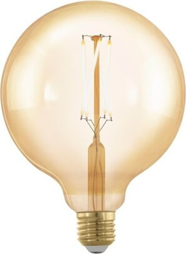 Eglo - LED-filamentlyspære - form: G125 - E27 - 4.5 W (ekvivalent 35 W) - klasse F - varmt hvitt lys - 2200 K