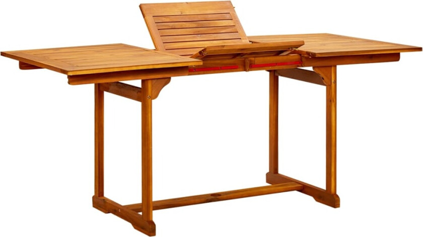 Utendørs spisebord (120-170)x80x75 cm heltre akasie