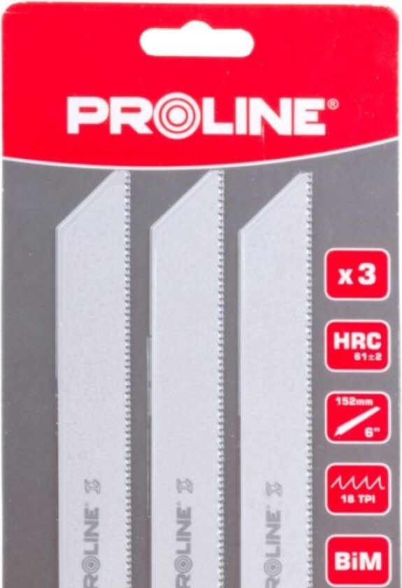 Pro-Line Sabre sagblad for metall 152mm 3 stk. - 93124