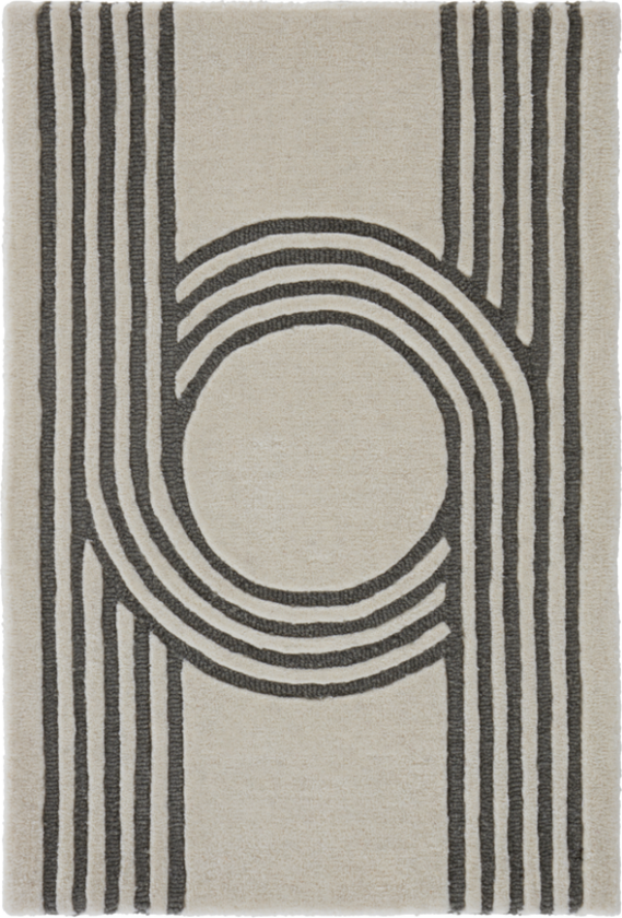 BELLEVILLE dørmatte 60x90 cm Naturhvit/grønngrå