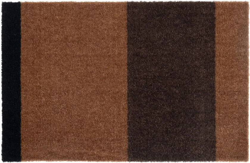 tica copenhagen Stripes by tica, horisontal, dørmatte Cognac-dark brown-black, 40x60 cm