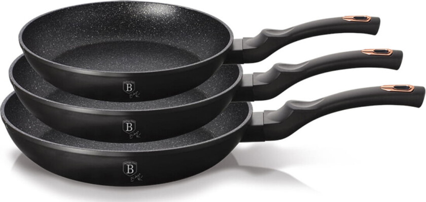 Berlinger Haus Frying pan SET OF 3 GRANITE PANS BERLINGERHAUS BLACK ROSE BH-6158