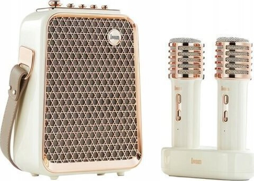SongBird-HQ høyttaler - Bærbar Bluetooth-høyttaler med mikrofoner - hvit