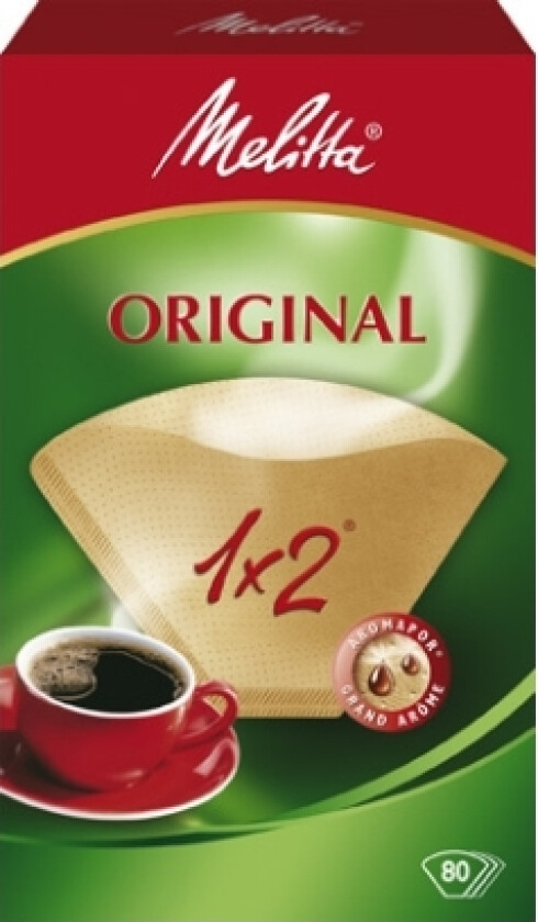 17808.7, Engangs kaffefilter, Papir, Brun, 80 stk.