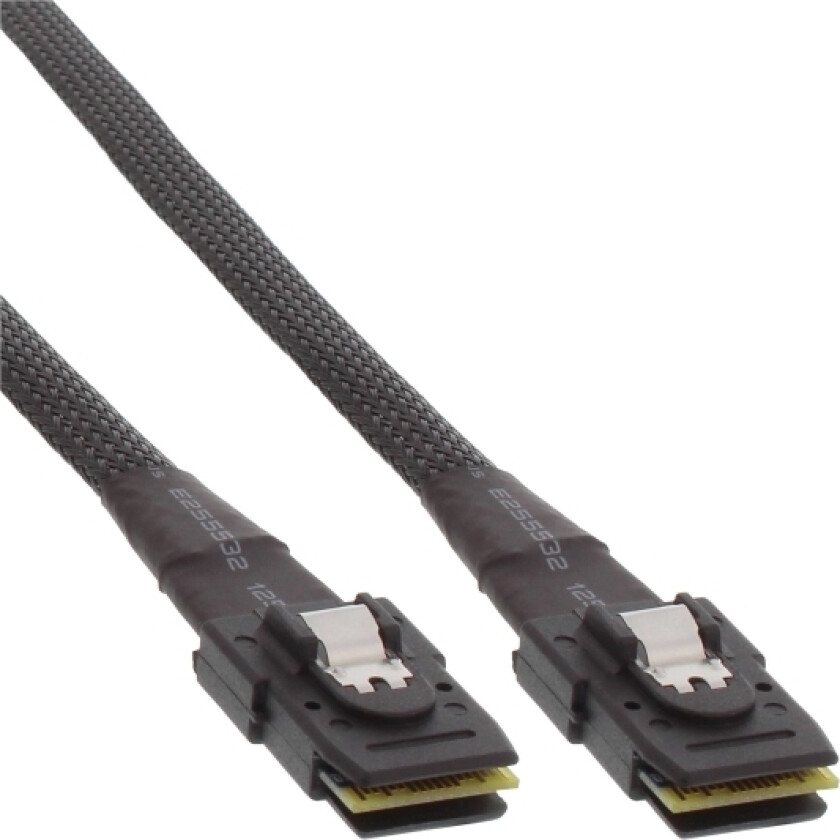 27624, 0,5 M, Mini Sas Sff-8087 Male, Mini-Sas 36Pin Sff-8087, Hankjønn/Hankjønn, Sort