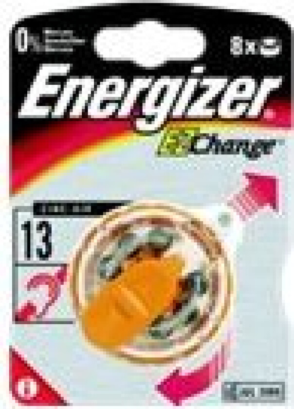 ERZ634922, Engangsbatteri, Zink-luft, 1,4 V, 8 stykker, Metallisk, Knapp/mynt