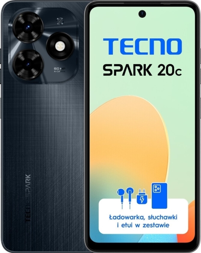 TECNO Mobile SPARK 20C 16,8 cm (6,6") Dual SIM Android 13 4G USB Type-C 8 GB 128 GB 5000 mAh Svart