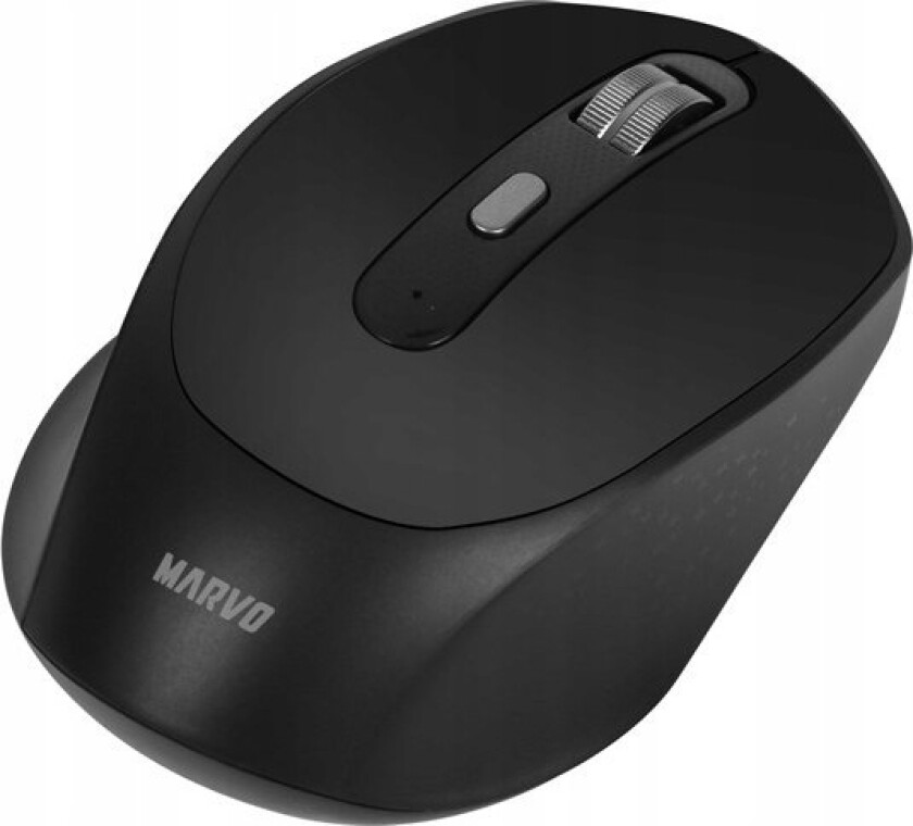 Marvo mus Marvo WM106W BK mus, 1600DPI, Bluetooth a 2,4GHz, optisk, 6 klasse, trådløs, svart, innebygd batteri, kontor, lydløs, DU