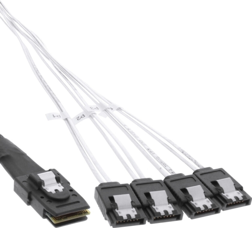 27620B, 1 M, Mini Sas Sff-8087 Male, Sata X 4, Rød