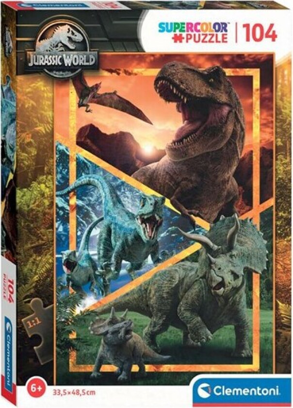 Puzzle 104 Super Kolor Jurassic World