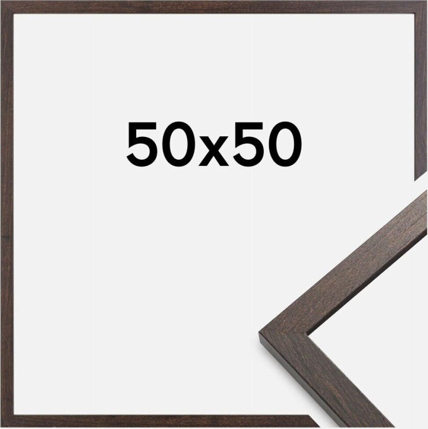 Ramme Trendy Akrylglass Valnøtt 50x50 Cm