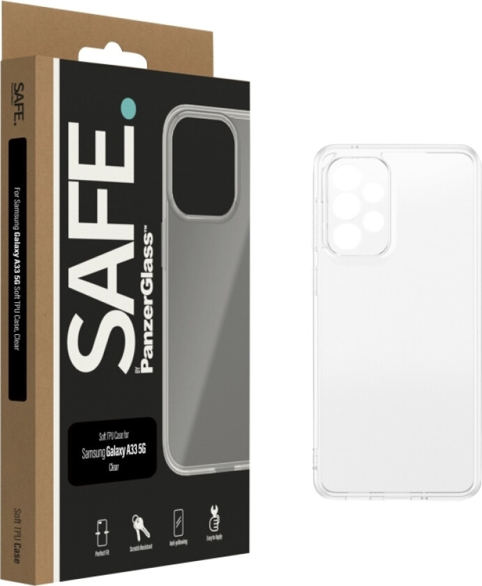 SAFE. by PanzerGlass - Baksidedeksel for mobiltelefon - self-healing TPU - gjennomsiktig - for Samsung Galaxy A33 5G