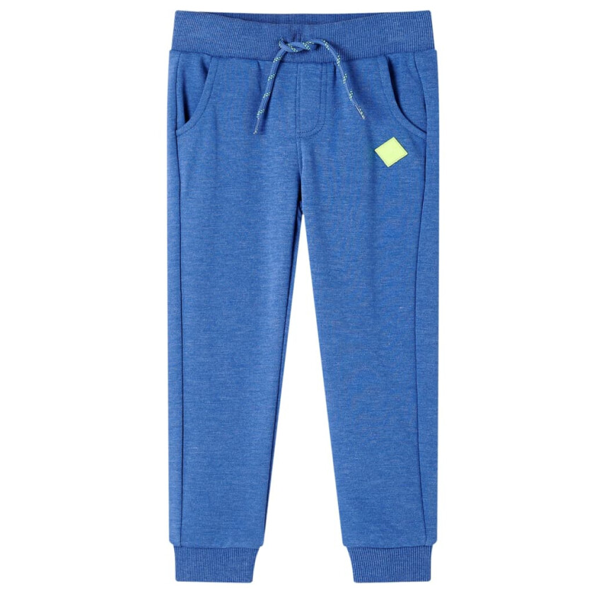 Joggebukser for barn blå melert 128