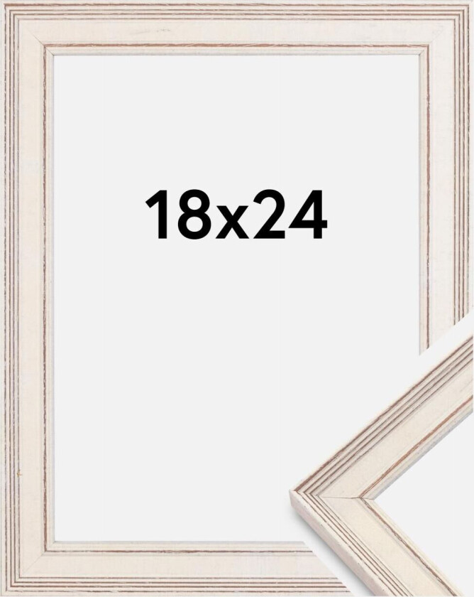 Ramme Shabby Chic Hvit 18x24 Cm