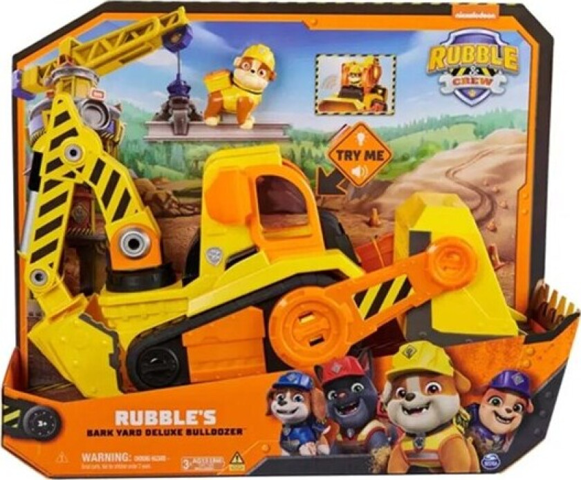Bilde av Rubble & Crew Deluxe Lekebil M/ Figur - Rubble'S Bulldoser
