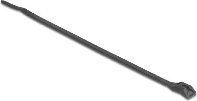 buntebånd med flatt hode L 370 x B 7,6 mm 100 stk svart