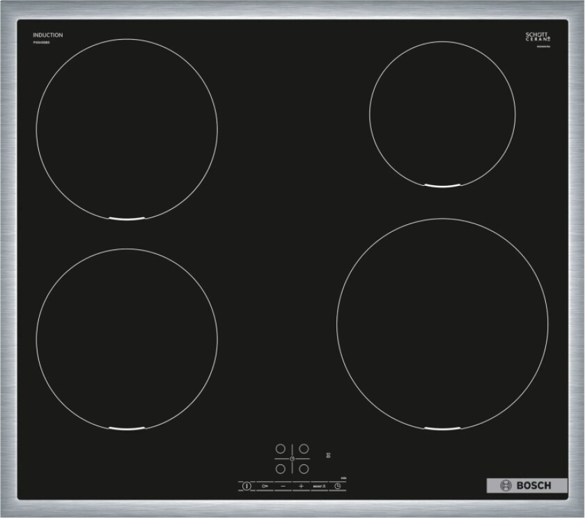 Serie 4 PIE645BB5E kokeplate Sort Innebygget 60 cm Sonebasert induksjon 4 zone(s)