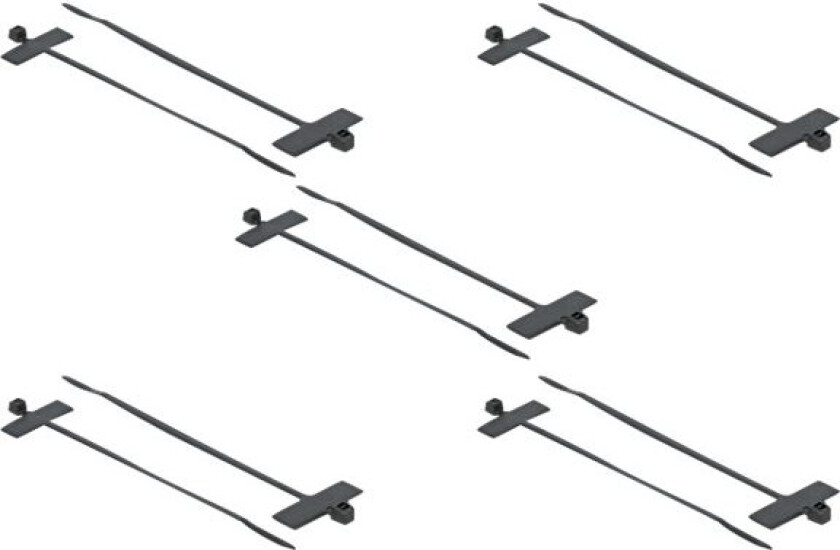 Delock Cable Tie With Label Tap - Kabelfestebånd - 10 Cm - Svart (En Pakke 10)