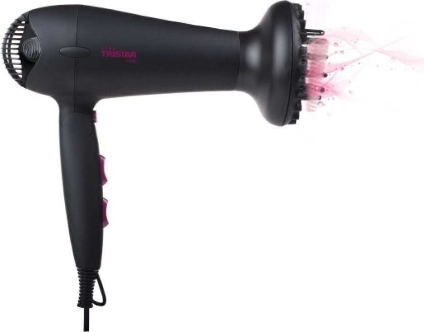 TriStar HD-2358, Sort, Fiolett, Hengeløkke, 1,7 m, 2000 W, 230 V, 600 g
