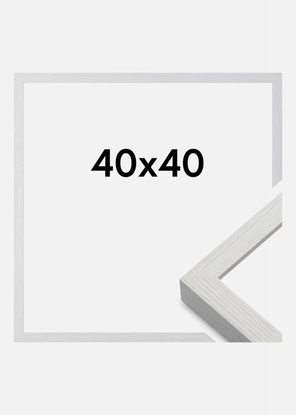 Ramme  Premium Quadrum Snøhvit 40x40  Cm