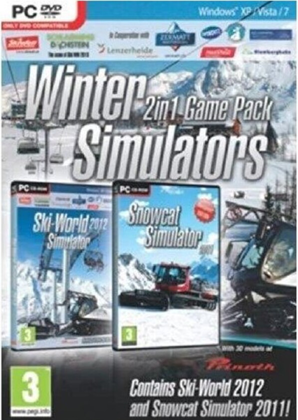 Winter Simulators (Ski World 2012 & Snowcat Simulator 2011) 2 in 1 PC Game Pack - Windows - Simulator