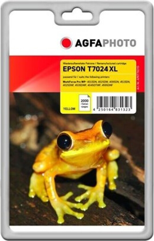 Photo - yellow - compatible - remanufactured - ink cartridge (alternative for: Epson C13T70244010 Epson T7024) - Blekkpatron Yellow