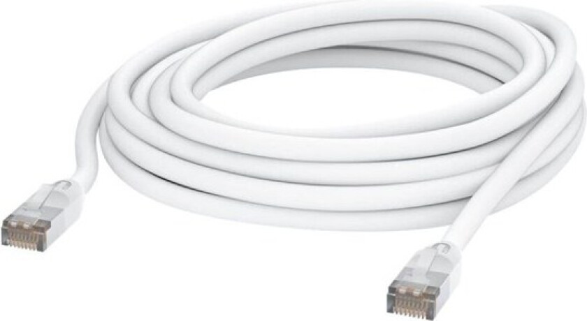Ubiquiti UniFi - Koblingskabel - RJ-45 (hann) til RJ-45 (hann) - 8 m - 6 mm - STP - CAT 5e - utendørs, robust - hvit