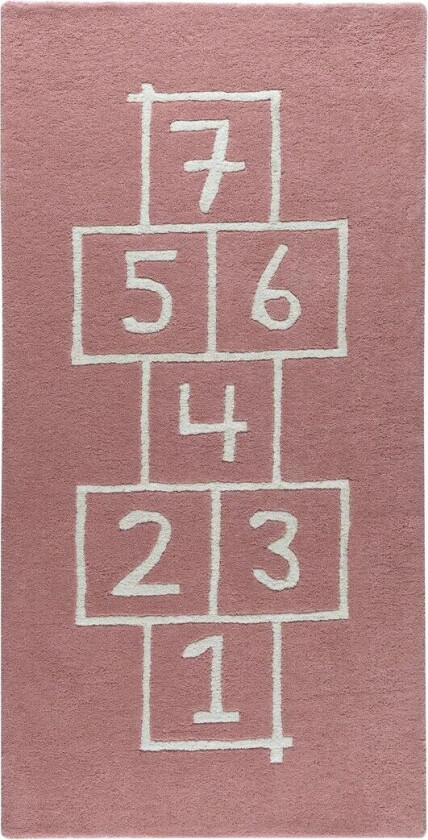 Hopscotch gulvteppe (barn) rosa