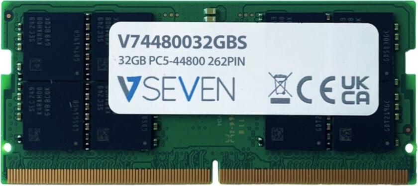 32GB DDR5 PC5-44800 262PIN MEM 5600MHZ SODIMM UNBUFFERED DUAL