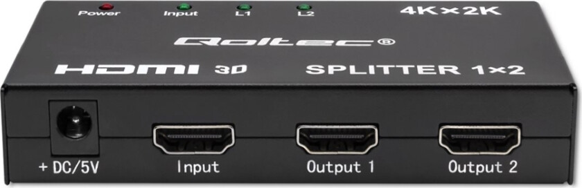 Active Splitter 2 x HDMI 4K x 2K 3,4 Gb/s Høy stabilitet