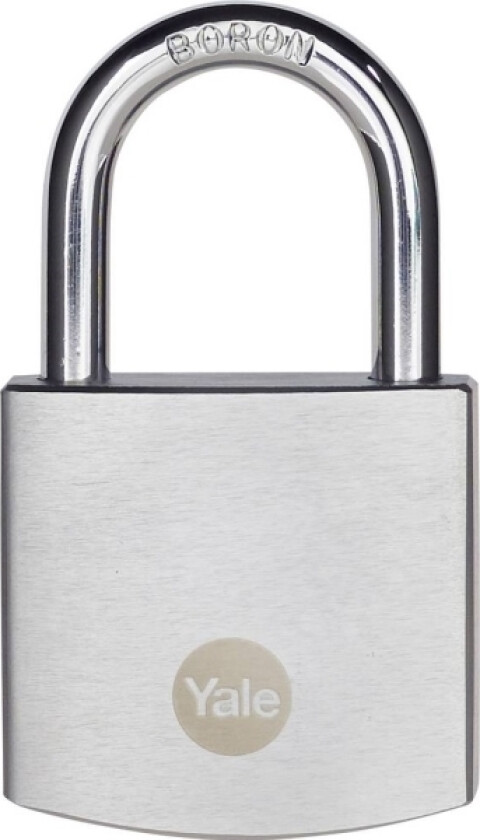 Key padlock Yale Brass Steel Rectangular Silver