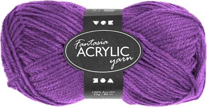 Acrylic yarn Neon - Purple 50gr