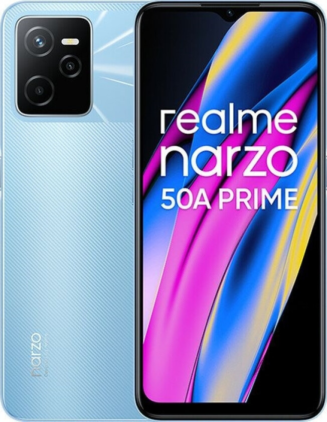 realme Narzo 50A Prime, 16,8 cm (6.6"), 4 GB, 64 GB, 50 MP, Android 11, Blå