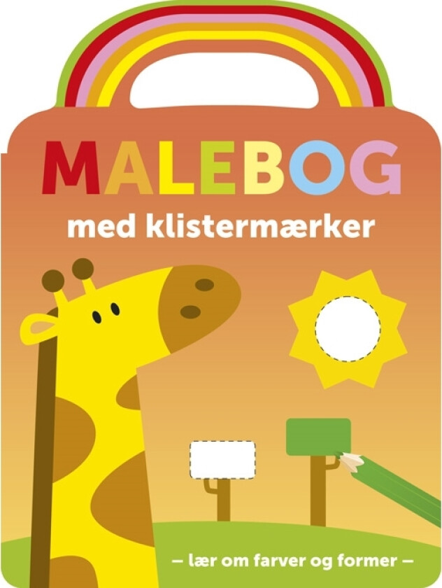 Malebog med klistermærker: Giraf