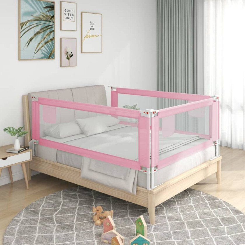 Sengehest småbarn rosa 120x25 cm stoff