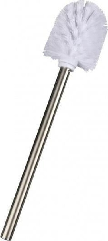Wenko utskiftbar toalettbørste 8 x 35 cm rustfritt stål hvit/matt sølv