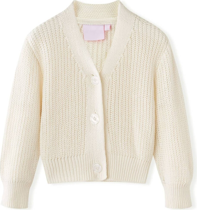 Bilde av Cardigan for barn strikket snø hvit 92