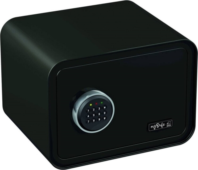 BASI mySafe 350, Frittstående safe, Sort, Kode, Elektronisk, Vegg, 1 hyller, Batteri