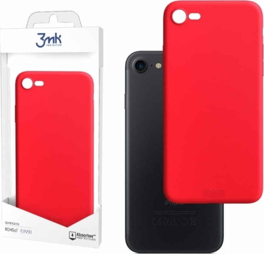 Mobil bakdeksel 3MK iPhone 7/8/SE 20 matt, rød