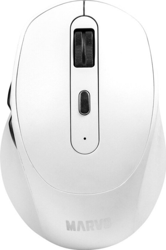 Marvo mus Marvo WM106W WH mus, 1600DPI, Bluetooth a 2,4GHz, optisk, 6 klasse, trådløs, hvit, innebygd batteri, kontor, lydløs, DUA