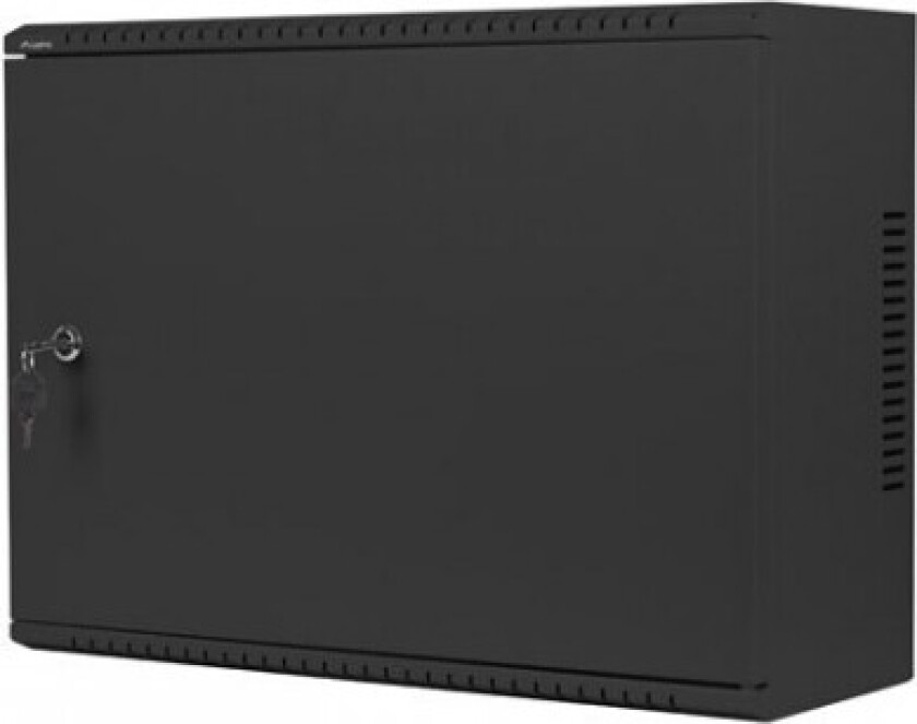 skap Hengende stativ installasjonsskap 19 tommer 4u+3u 540x200 lavprofil (foldet) svart